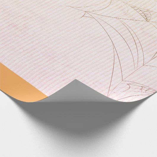 SPIDER WEB ORANJE HALLOW-IN-Wrappapier Cadeaupapier (Hoek)