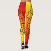 Spider Web Pattern ~ Fire Pattern ~ Leggings (Achterkant)