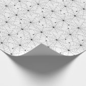 Spider Web Pattern op White Wrapping Paper Cadeaupapier (Hoek)