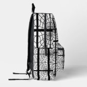 Spider Web Print Backpack In Black and White Bedrukte Rugzak (Links)