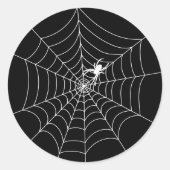 Spider Web Ronde Sticker (Voorkant)
