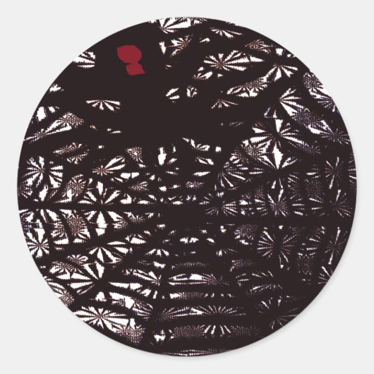 Spider Web Ronde Sticker (Voorkant)