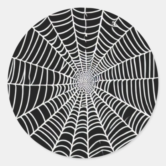 Spider Web Ronde Sticker (Voorkant)