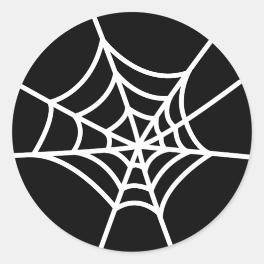 Spider Web Ronde Sticker (Voorkant)