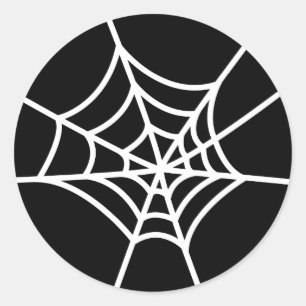 Spider Web Ronde Sticker
