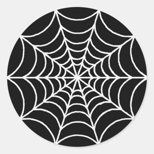 Spider Web Ronde Sticker (Voorkant)