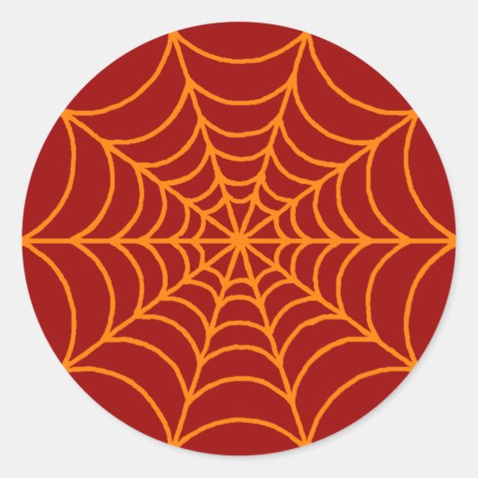 Spider Web Ronde Sticker (Voorkant)