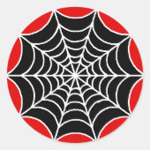 Spider Web Ronde Sticker (Voorkant)
