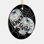 Spider Web Skulls Keramisch Ornament (Rechts)