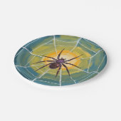 Spider Web Spooky Halloween Party Papieren Bordje (Gekanteld)