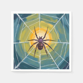 Spider Web Spooky Halloween Party Servet