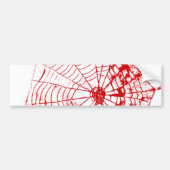 Spider Web The MUSEUM Zazzle Red Web Bumpersticker (Voorkant)