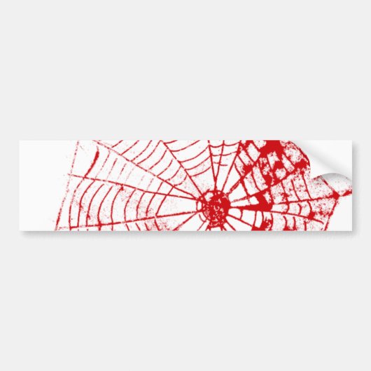 Spider Web The MUSEUM Zazzle Red Web Bumpersticker (Voorkant)
