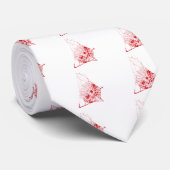 Spider Web The MUSEUM Zazzle Red Web Stropdas (Opgerold)