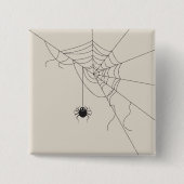 spider web vierkante button 5,1 cm (Voorkant)
