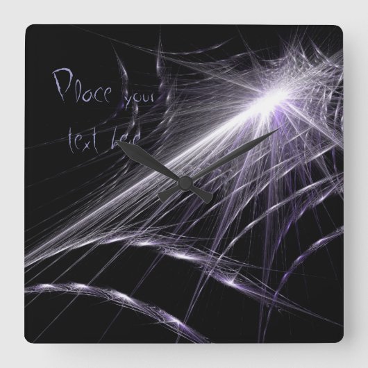 Spider Web Vierkante Klok (Voorkant)