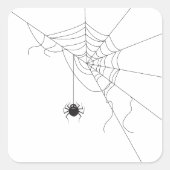 spider web vierkante sticker (Voorkant)
