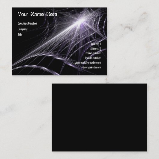 Spider Web Visitekaartje (Voorkant / Achterkant)