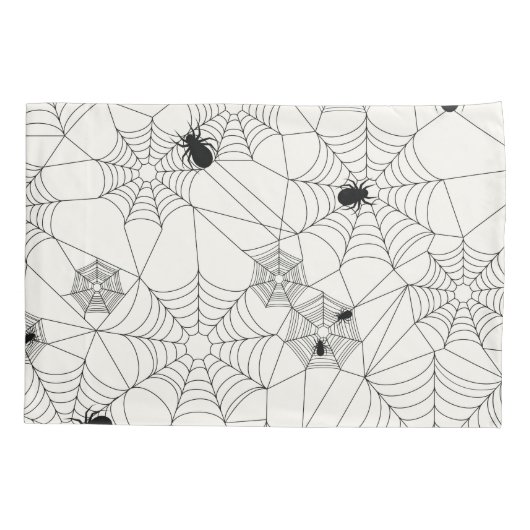 Spider Webs Halloween Pattern Kussensloop (Achterkant-Links)