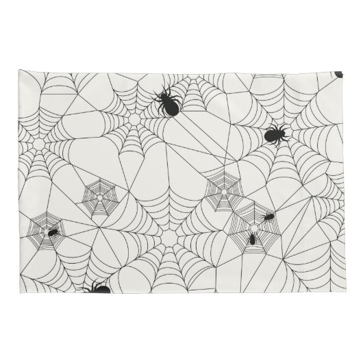 Spider Webs Halloween Pattern Kussensloop (Achterkant-Rechts)