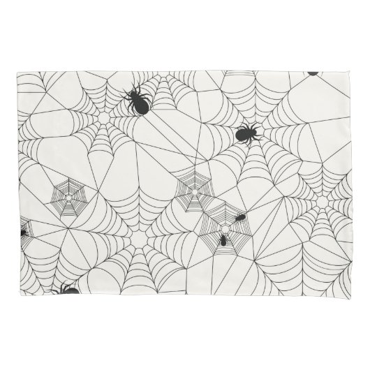 Spider Webs Halloween Pattern Kussensloop (Voorkant-Links)