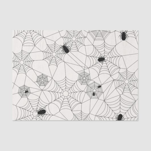 Spider Webs Halloween Pattern Tissuepapier (Voorkant)