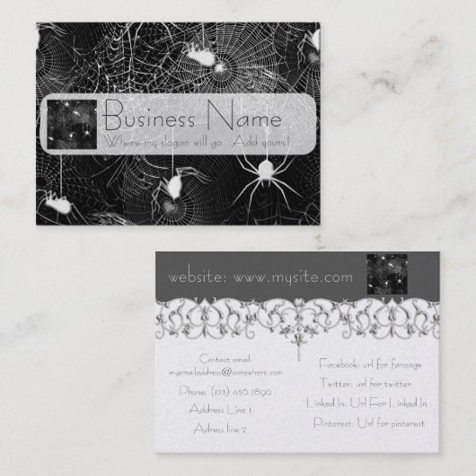 Spider Webs Visitekaartje (Voorkant / Achterkant)