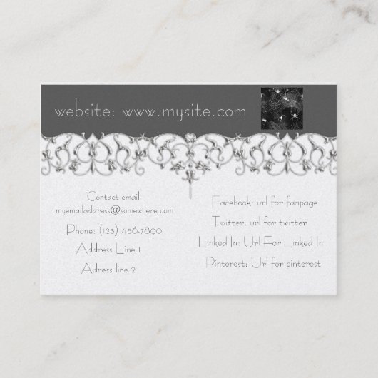 Spider Webs Visitekaartje (Achterkant)