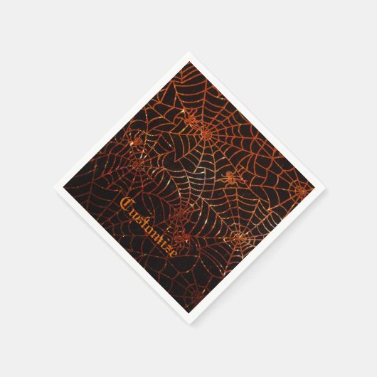 Spider-websites voor mousserende Sinaasappels Servet (Hoek)