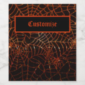 Spider-websites voor mousserende Sinaasappels Wijn Etiket (Enkel label)