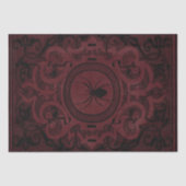 Spider Witch | Donkere rode Fantasy Spiderweb Flou Tissuepapier (Voorkant)
