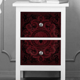 Spider Witch | Donkere rode Fantasy Spiderweb Flou Tissuepapier