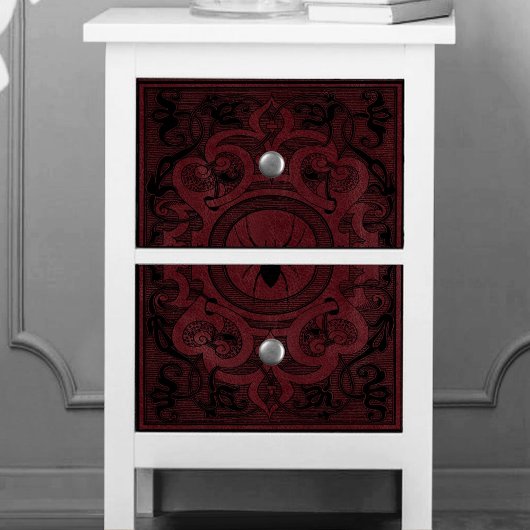 Spider Witch | Donkere rode Fantasy Spiderweb Flou Tissuepapier