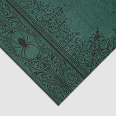 Spider Witch | Emerald Green Spiderweb Floure Tissuepapier (Detail)