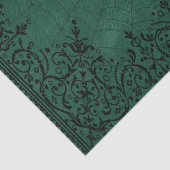 Spider Witch | Emerald Green Spiderweb Floure Tissuepapier (Detail)