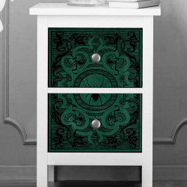 Spider Witch | Emerald Green Spiderweb Floure Tissuepapier