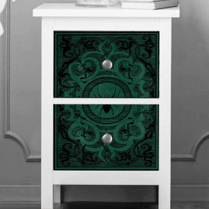 Spider Witch Emerald Green Spiderweb Floure Tissuepapier