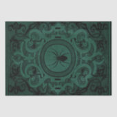 Spider Witch | Emerald Green Spiderweb Floure Tissuepapier (Voorkant)