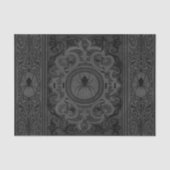 Spider Witch | Grijze Fantasy Spiderweb Floure Tissuepapier (Voorkant)