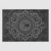 Spider Witch | Grijze Fantasy Spiderweb Floure Tissuepapier (Voorkant)