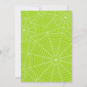 Spider Witch Halloween Party Kaart (Achterkant)