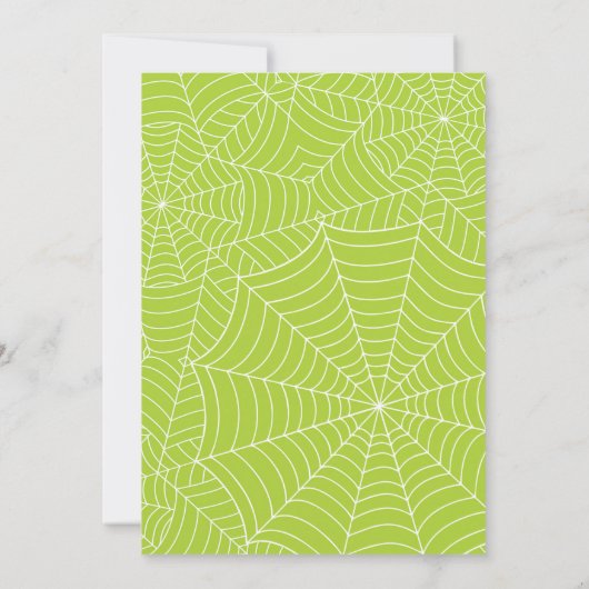 Spider Witch Halloween Party Kaart (Achterkant)