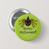 Spider Witch Happy Halloween Ronde Button 5,7 Cm (Voorkant /achterkant)