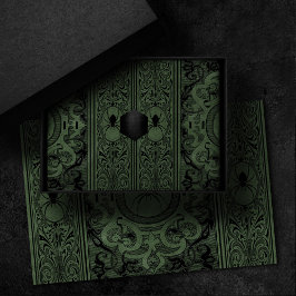 Spider Witch | Sage Green Spiderweb Floure Tissuepapier