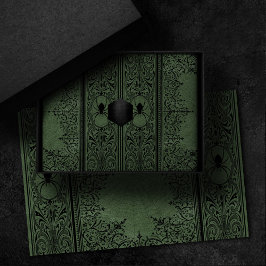 Spider Witch | Sage Green Spiderweb Floure Tissuepapier