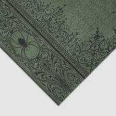 Spider Witch | Sage Green Spiderweb Floure Tissuepapier (Detail)