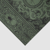 Spider Witch | Sage Green Spiderweb Floure Tissuepapier (Detail)