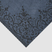 Spider Witch | Stusty Slate Blue Spiderweb Floure Tissuepapier (Detail)
