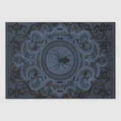 Spider Witch | Stusty Slate Blue Spiderweb Floure Tissuepapier (Voorkant)