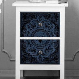 Spider Witch | Stusty Slate Blue Spiderweb Floure Tissuepapier